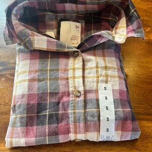 Kohl's Casual Plaid Shirt - Purple, Gray, White